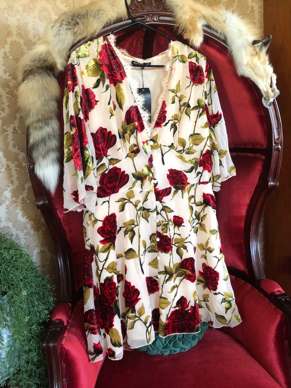 Nasty Gal rose floral dress